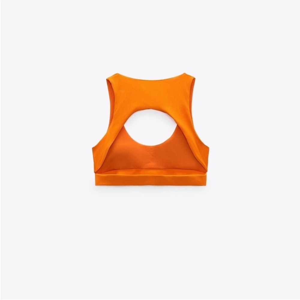 Zara Orange Textured Ribbed Back Cutout
Bikini Swim Top NWT - Picture 3 of 6